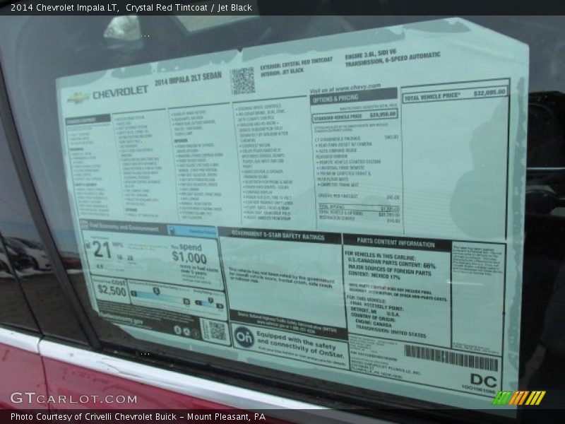 Crystal Red Tintcoat / Jet Black 2014 Chevrolet Impala LT