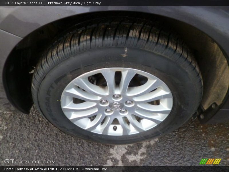 Predawn Gray Mica / Light Gray 2012 Toyota Sienna XLE