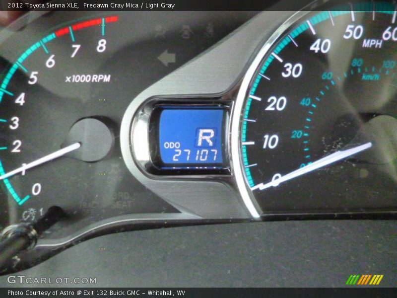 Predawn Gray Mica / Light Gray 2012 Toyota Sienna XLE