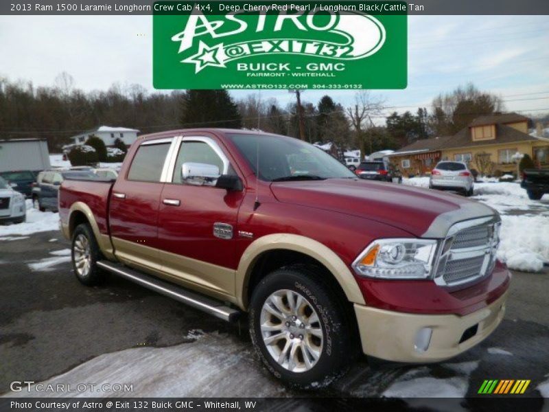 Deep Cherry Red Pearl / Longhorn Black/Cattle Tan 2013 Ram 1500 Laramie Longhorn Crew Cab 4x4