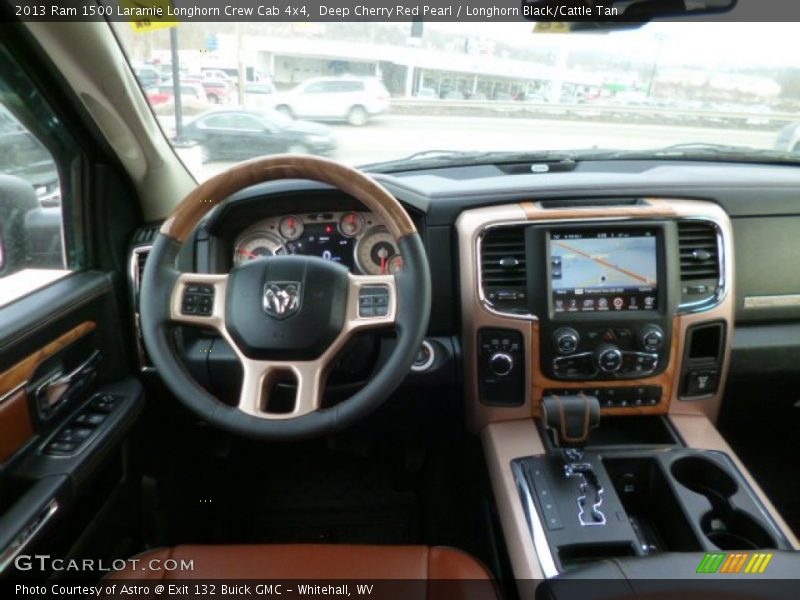 Deep Cherry Red Pearl / Longhorn Black/Cattle Tan 2013 Ram 1500 Laramie Longhorn Crew Cab 4x4