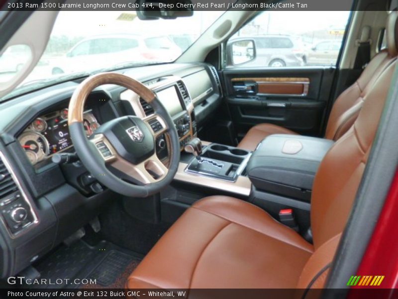 Deep Cherry Red Pearl / Longhorn Black/Cattle Tan 2013 Ram 1500 Laramie Longhorn Crew Cab 4x4