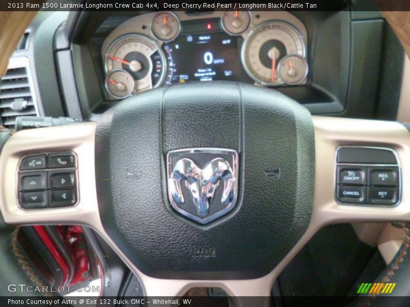 Deep Cherry Red Pearl / Longhorn Black/Cattle Tan 2013 Ram 1500 Laramie Longhorn Crew Cab 4x4