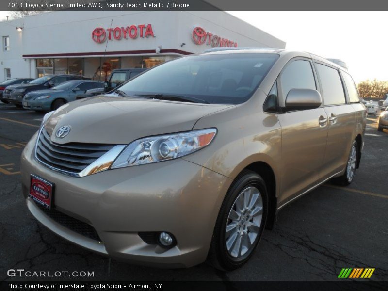 Sandy Beach Metallic / Bisque 2013 Toyota Sienna Limited AWD