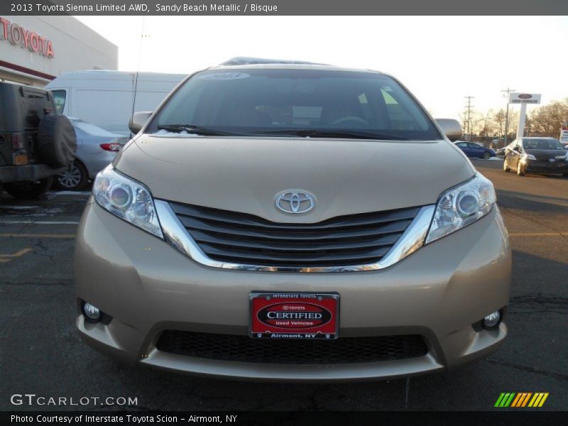 Sandy Beach Metallic / Bisque 2013 Toyota Sienna Limited AWD