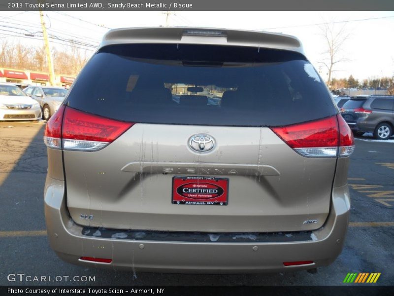 Sandy Beach Metallic / Bisque 2013 Toyota Sienna Limited AWD