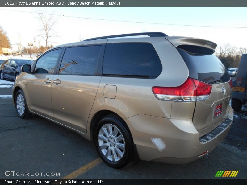 Sandy Beach Metallic / Bisque 2013 Toyota Sienna Limited AWD