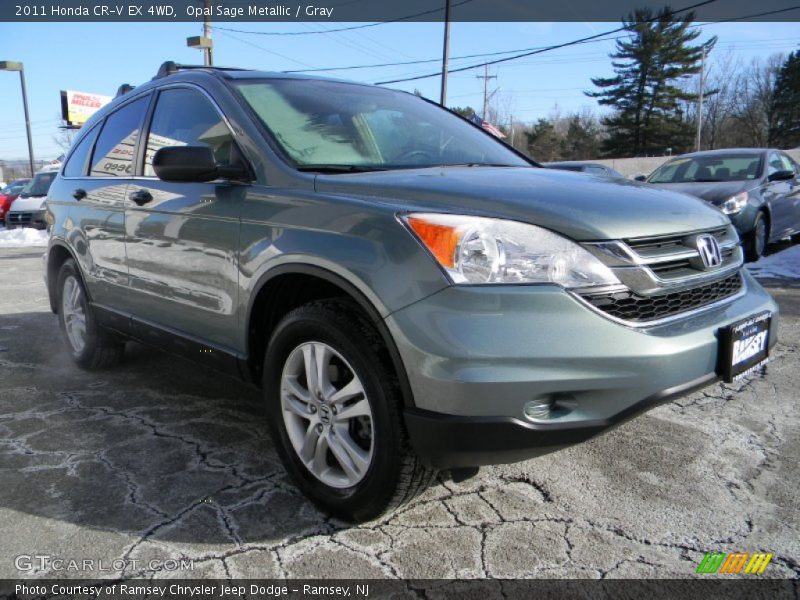 Opal Sage Metallic / Gray 2011 Honda CR-V EX 4WD