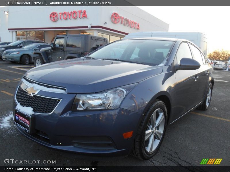 Atlantis Blue Metallic / Jet Black/Brick 2013 Chevrolet Cruze LT