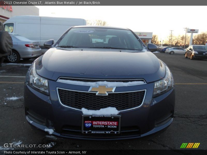 Atlantis Blue Metallic / Jet Black/Brick 2013 Chevrolet Cruze LT