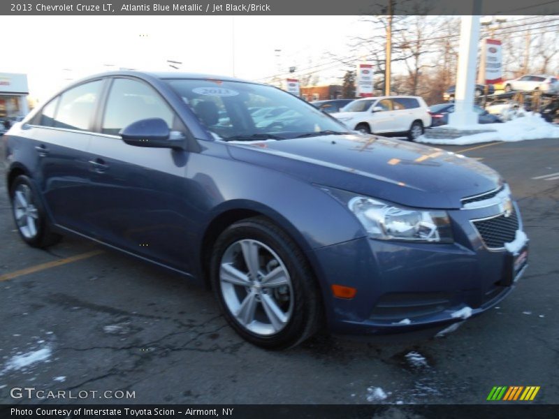 Atlantis Blue Metallic / Jet Black/Brick 2013 Chevrolet Cruze LT