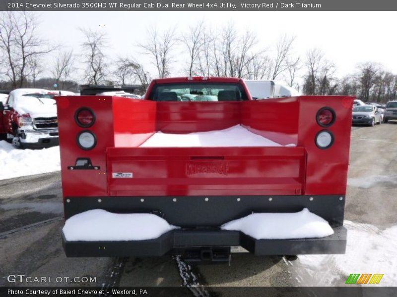 Victory Red / Dark Titanium 2014 Chevrolet Silverado 3500HD WT Regular Cab Dual Rear Wheel 4x4 Utility