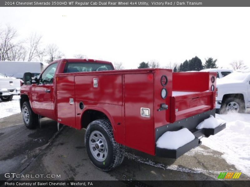 Victory Red / Dark Titanium 2014 Chevrolet Silverado 3500HD WT Regular Cab Dual Rear Wheel 4x4 Utility