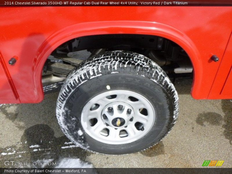 Victory Red / Dark Titanium 2014 Chevrolet Silverado 3500HD WT Regular Cab Dual Rear Wheel 4x4 Utility