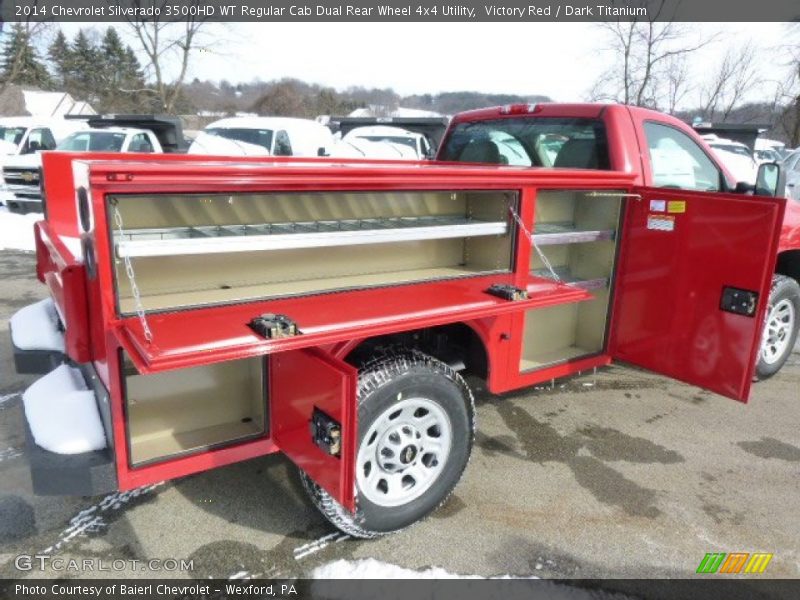 Victory Red / Dark Titanium 2014 Chevrolet Silverado 3500HD WT Regular Cab Dual Rear Wheel 4x4 Utility