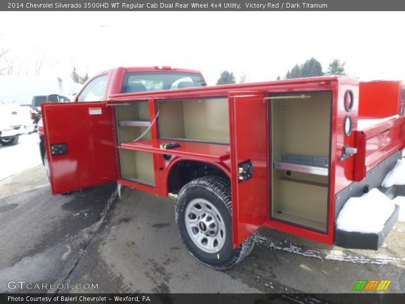 Victory Red / Dark Titanium 2014 Chevrolet Silverado 3500HD WT Regular Cab Dual Rear Wheel 4x4 Utility