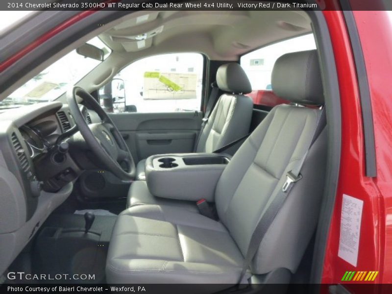 Victory Red / Dark Titanium 2014 Chevrolet Silverado 3500HD WT Regular Cab Dual Rear Wheel 4x4 Utility