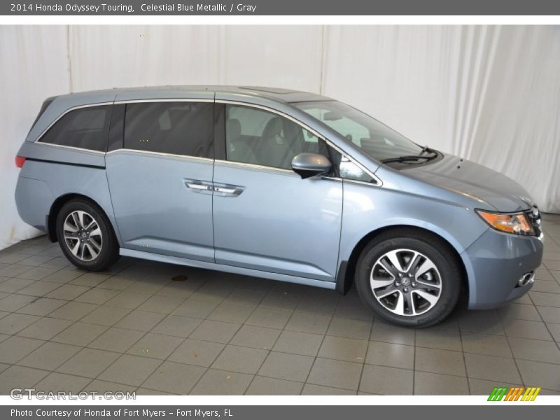 Celestial Blue Metallic / Gray 2014 Honda Odyssey Touring