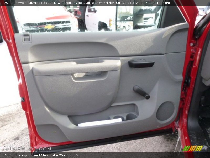 Victory Red / Dark Titanium 2014 Chevrolet Silverado 3500HD WT Regular Cab Dual Rear Wheel 4x4 Utility