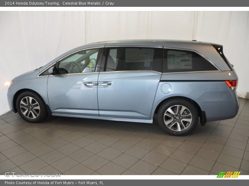 Celestial Blue Metallic / Gray 2014 Honda Odyssey Touring