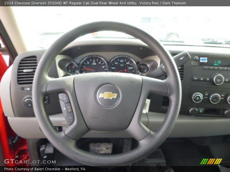 Victory Red / Dark Titanium 2014 Chevrolet Silverado 3500HD WT Regular Cab Dual Rear Wheel 4x4 Utility