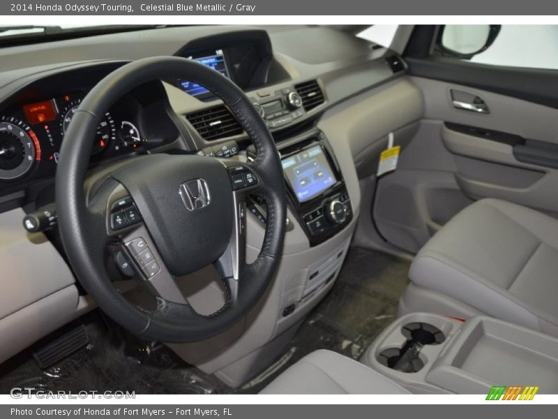 Celestial Blue Metallic / Gray 2014 Honda Odyssey Touring