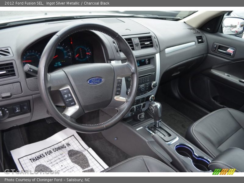 Ingot Silver Metallic / Charcoal Black 2012 Ford Fusion SEL