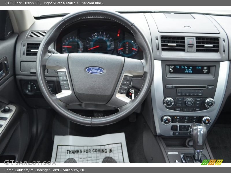 Ingot Silver Metallic / Charcoal Black 2012 Ford Fusion SEL