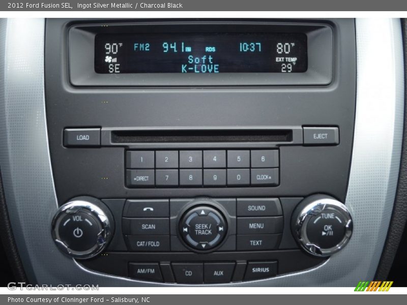 Ingot Silver Metallic / Charcoal Black 2012 Ford Fusion SEL