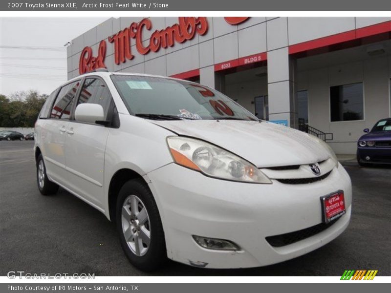 Arctic Frost Pearl White / Stone 2007 Toyota Sienna XLE