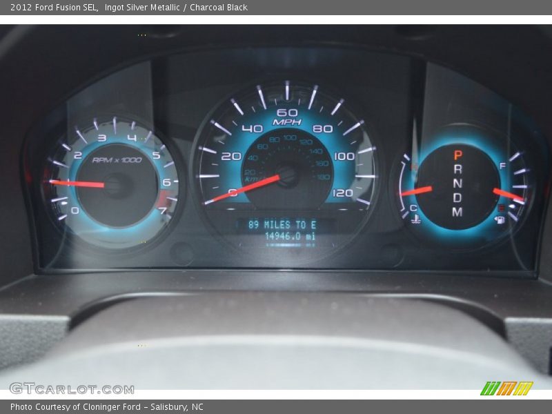 Ingot Silver Metallic / Charcoal Black 2012 Ford Fusion SEL