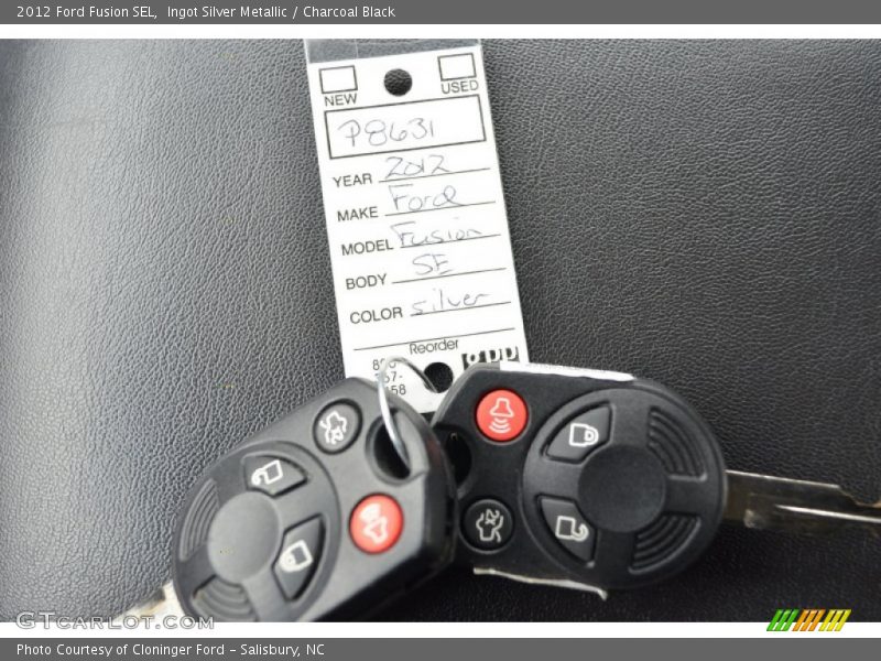 Ingot Silver Metallic / Charcoal Black 2012 Ford Fusion SEL