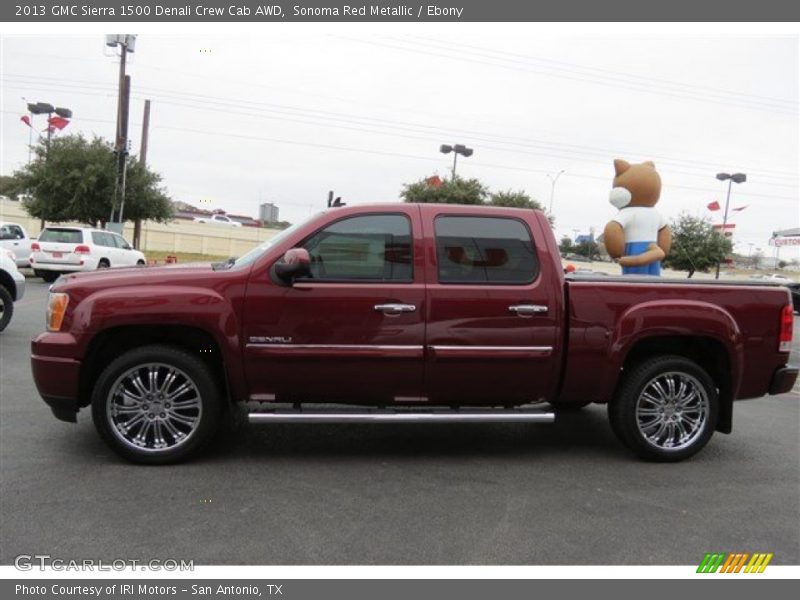 Sonoma Red Metallic / Ebony 2013 GMC Sierra 1500 Denali Crew Cab AWD