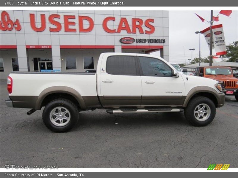 Natural White / Light Charcoal 2005 Toyota Tundra SR5 Double Cab