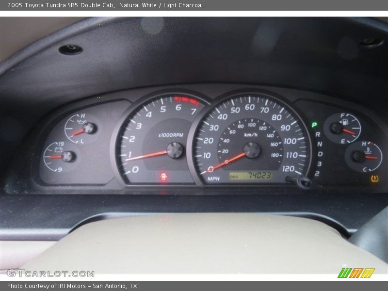 Natural White / Light Charcoal 2005 Toyota Tundra SR5 Double Cab