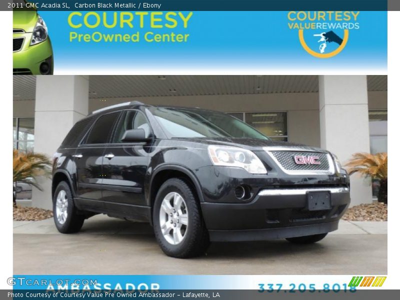 Carbon Black Metallic / Ebony 2011 GMC Acadia SL