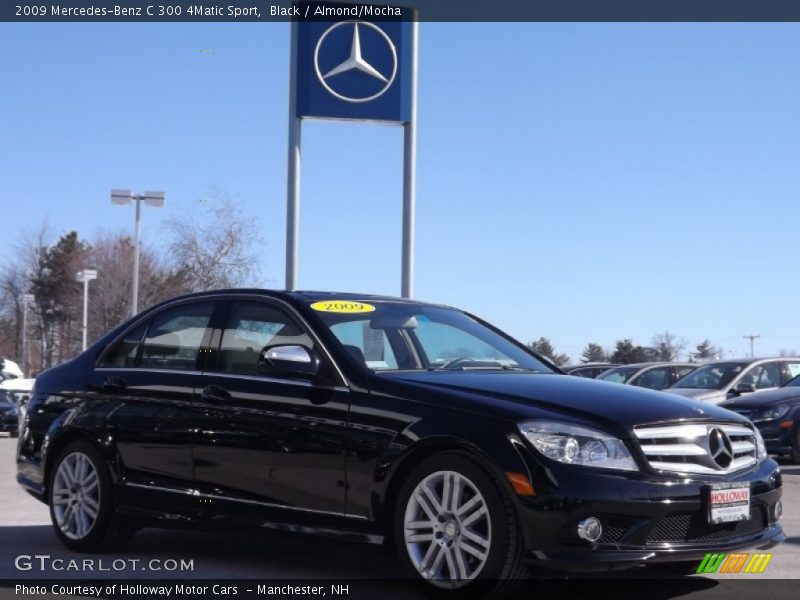 Black / Almond/Mocha 2009 Mercedes-Benz C 300 4Matic Sport