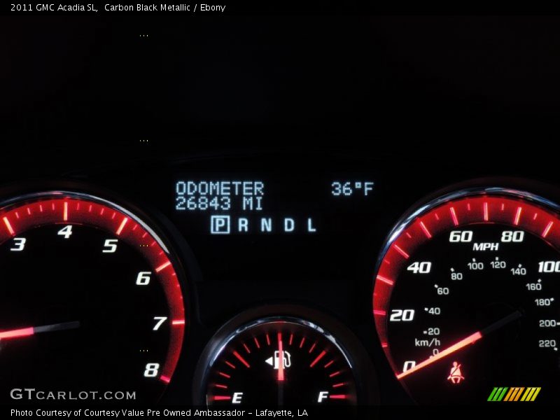 Carbon Black Metallic / Ebony 2011 GMC Acadia SL