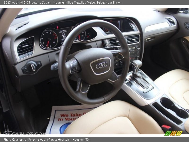 Moonlight Blue Metallic / Velvet Beige/Moor Brown 2013 Audi A4 2.0T quattro Sedan