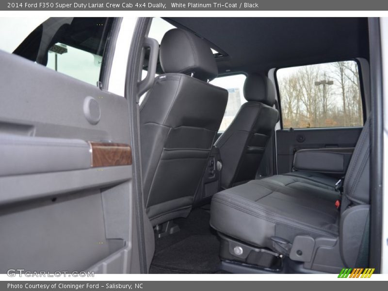 White Platinum Tri-Coat / Black 2014 Ford F350 Super Duty Lariat Crew Cab 4x4 Dually