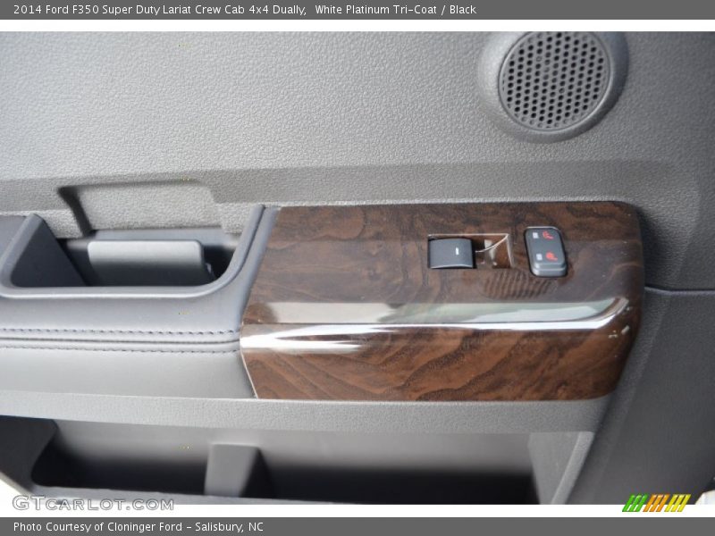 White Platinum Tri-Coat / Black 2014 Ford F350 Super Duty Lariat Crew Cab 4x4 Dually