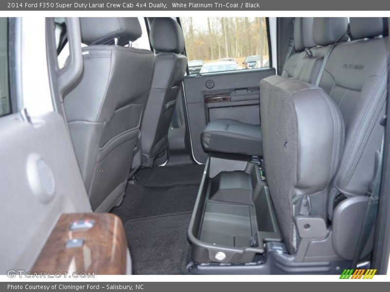 White Platinum Tri-Coat / Black 2014 Ford F350 Super Duty Lariat Crew Cab 4x4 Dually