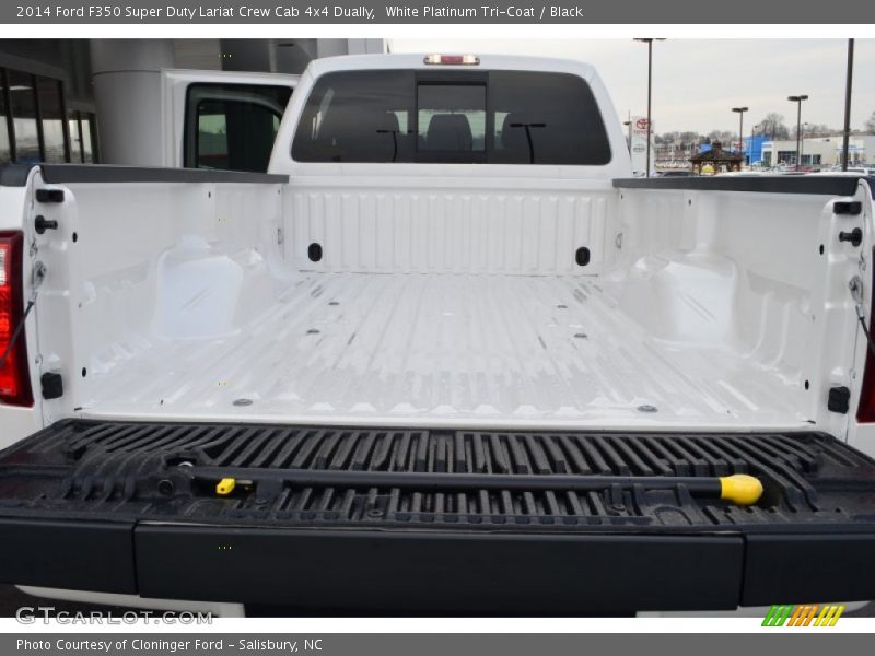 White Platinum Tri-Coat / Black 2014 Ford F350 Super Duty Lariat Crew Cab 4x4 Dually