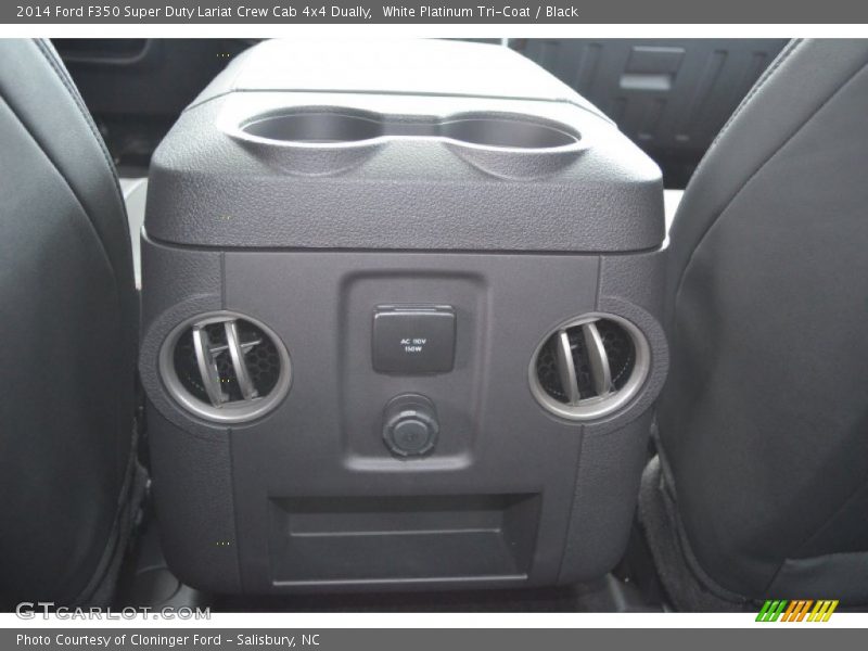 White Platinum Tri-Coat / Black 2014 Ford F350 Super Duty Lariat Crew Cab 4x4 Dually