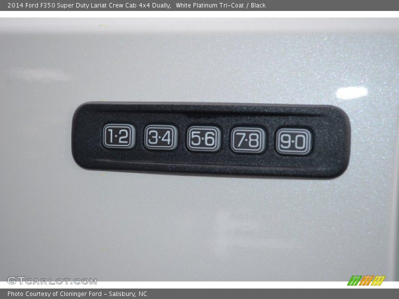 White Platinum Tri-Coat / Black 2014 Ford F350 Super Duty Lariat Crew Cab 4x4 Dually