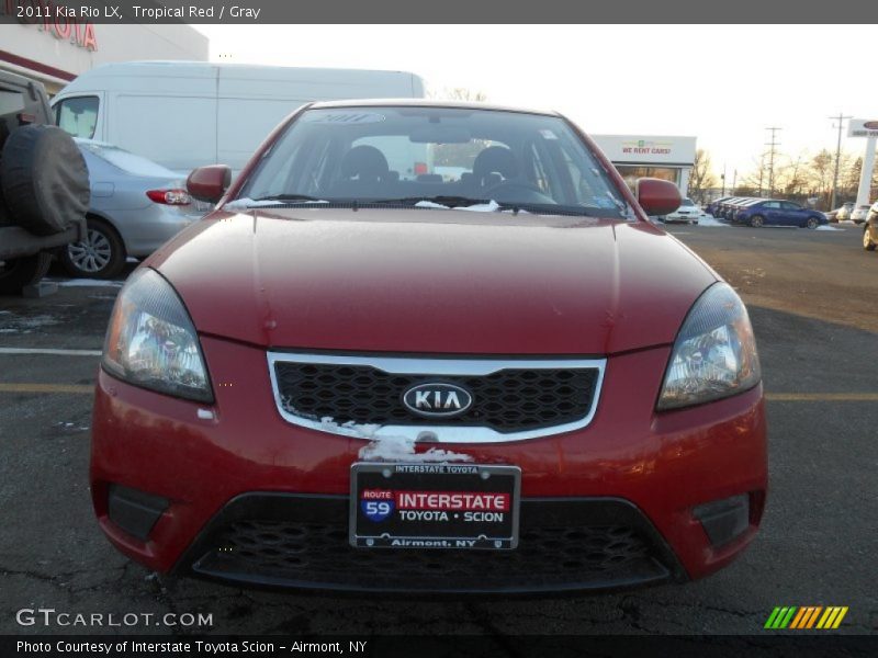 Tropical Red / Gray 2011 Kia Rio LX