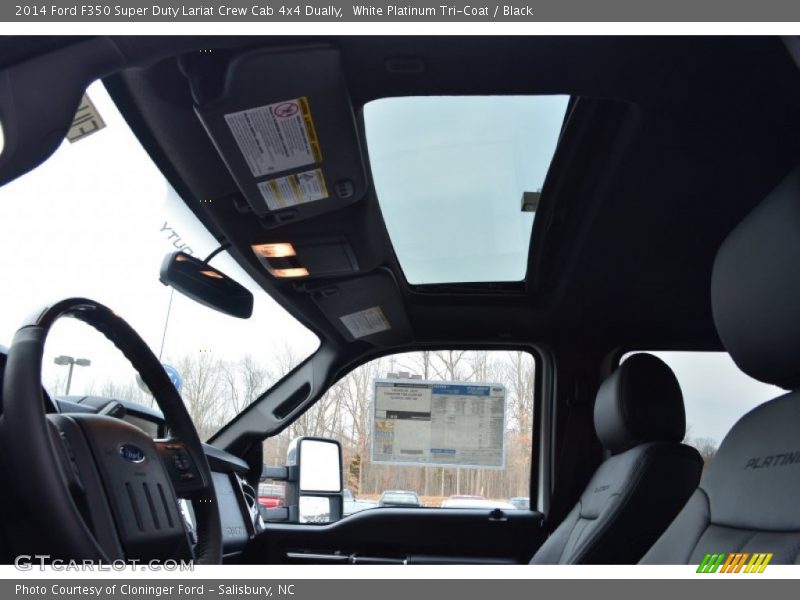 White Platinum Tri-Coat / Black 2014 Ford F350 Super Duty Lariat Crew Cab 4x4 Dually