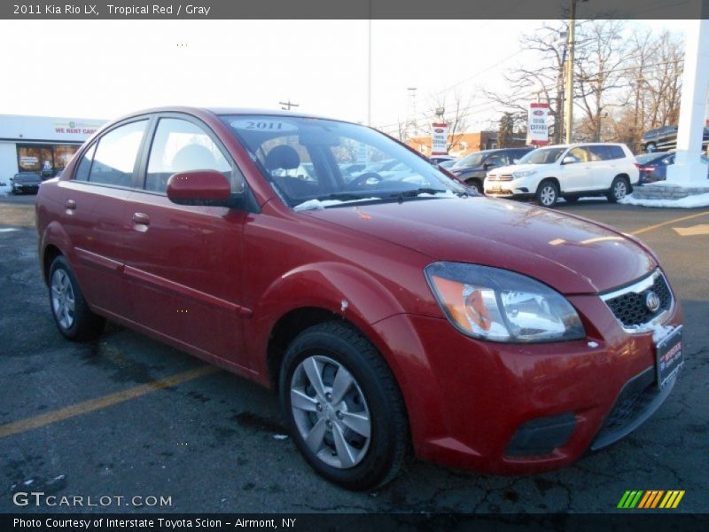 Tropical Red / Gray 2011 Kia Rio LX