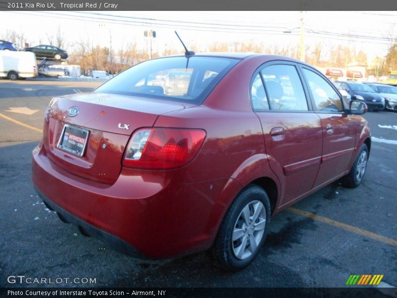 Tropical Red / Gray 2011 Kia Rio LX