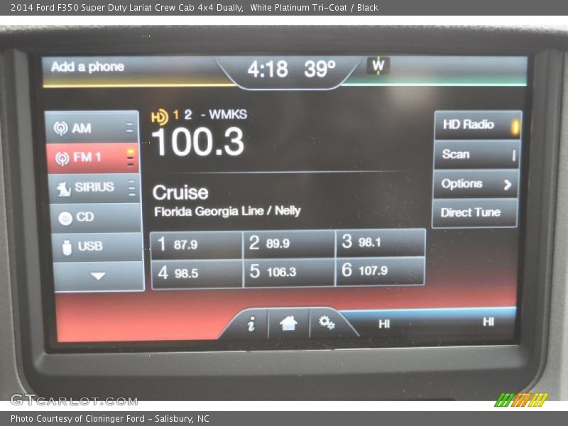 White Platinum Tri-Coat / Black 2014 Ford F350 Super Duty Lariat Crew Cab 4x4 Dually
